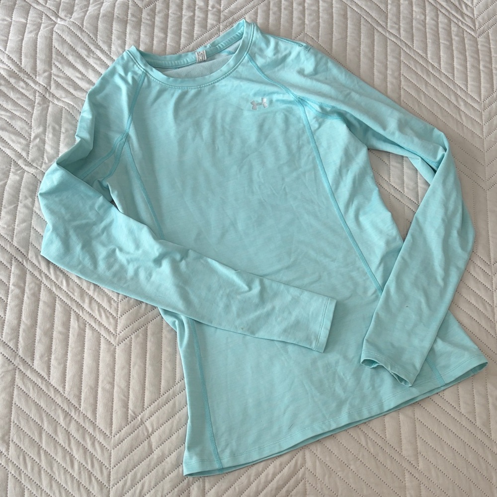 Under Armour Light Blue Long Sleeve Athletic Shirt